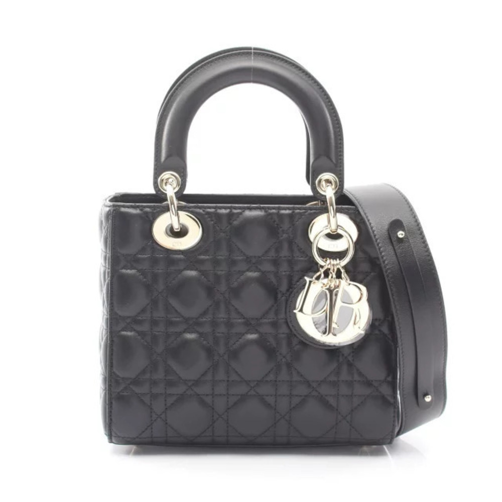 Christian Dior Lady My ABCChristian Dior Cannage Handbag Leather Bag Black